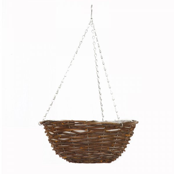 Rattan Hanging Basket 12"
