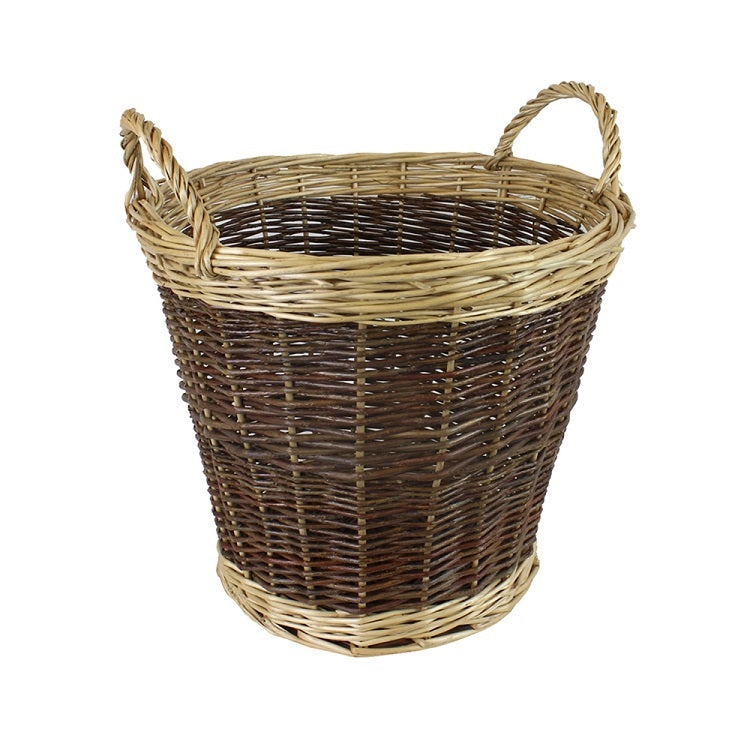 Round 2 Tone Wicker Basket 49cm