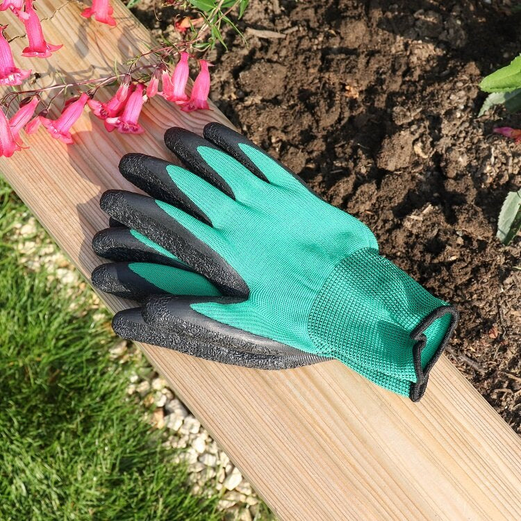 Rubber Grip Garden Gloves Medium