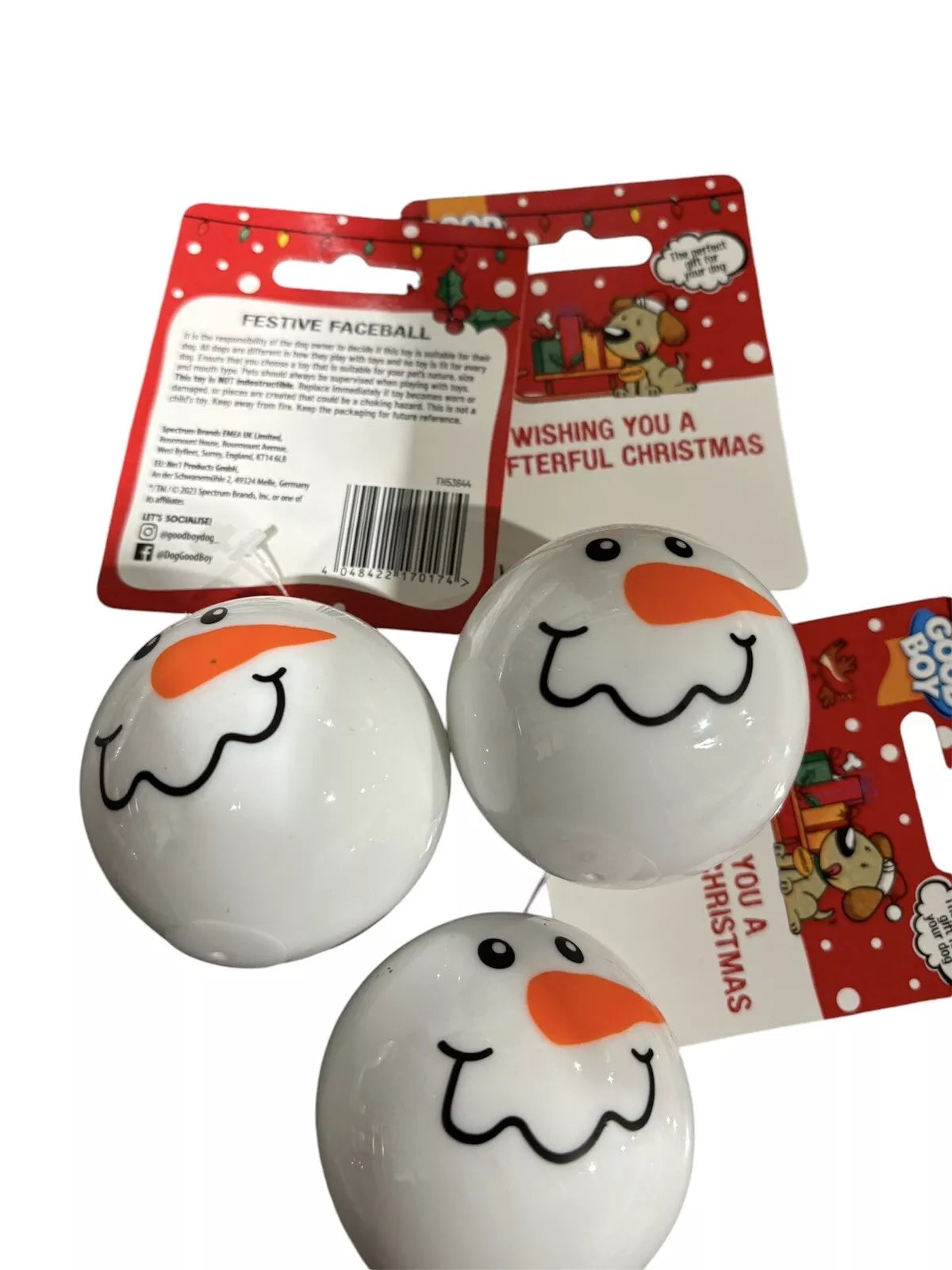 Christmas snowman faceball