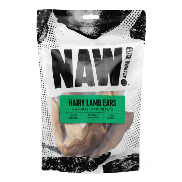 Naw Lamb Ears with Hair 100g Natural Dog Treat