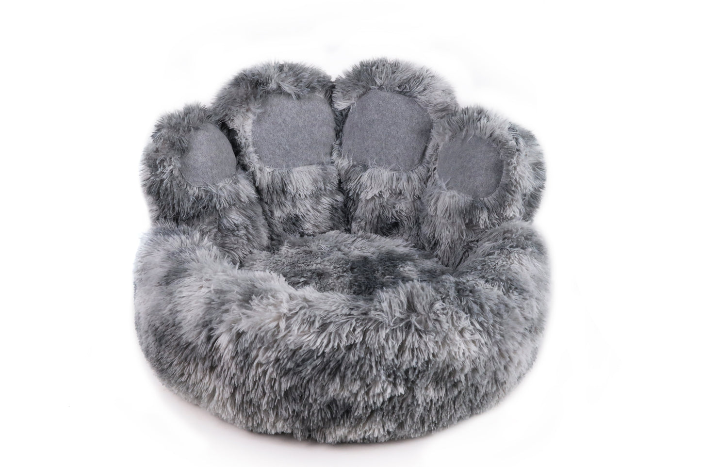Snug & Cosy Anti Anxiety Paw Donut Grey Bed Medium