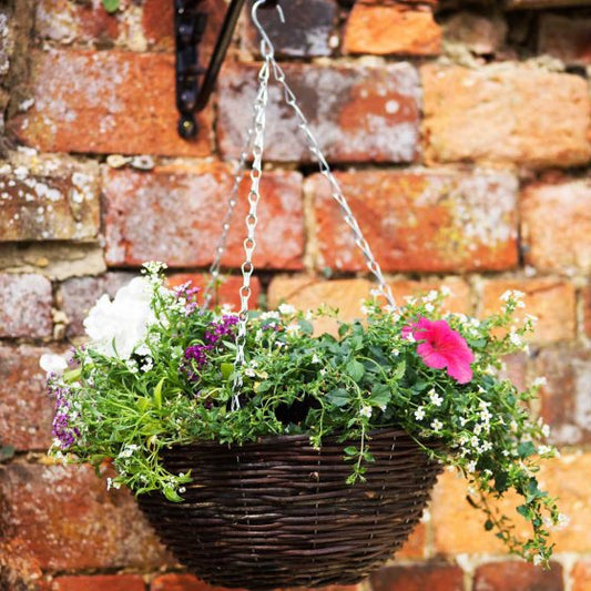 Rattan Hanging Basket 12"