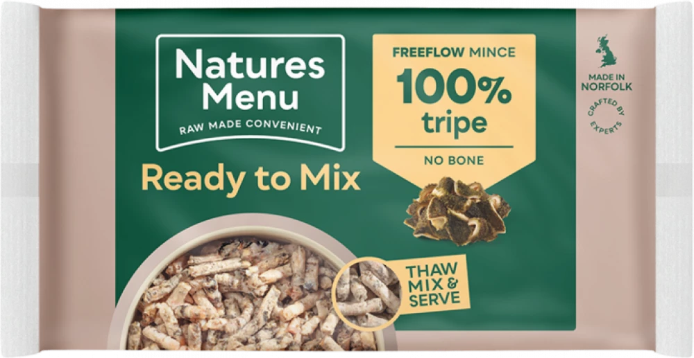 Natures Menu Raw Free Flow Mince Tripe Adult Food 2kg